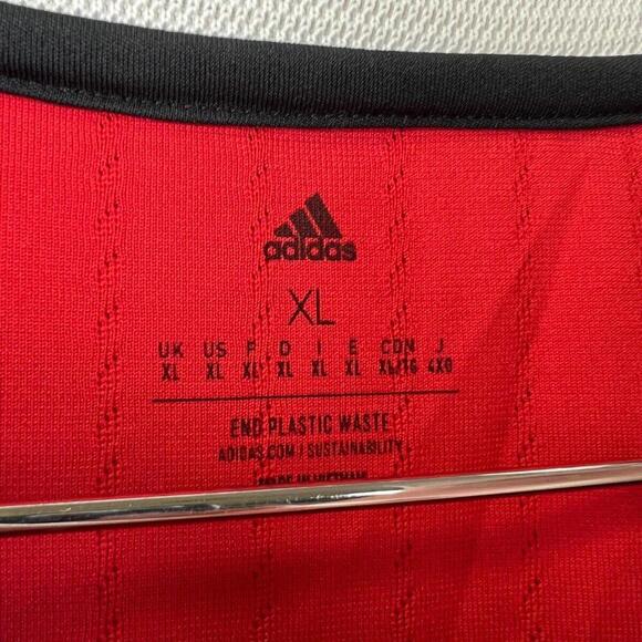 NWT Adidas Manchester United Home Men's Long Sleeve Jersey Polo 22/23 size XL - Picture 6 of 9